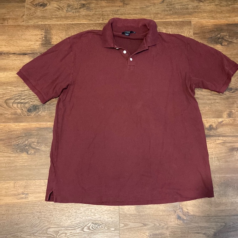 J.Crew Mens Maroon Polo XLT